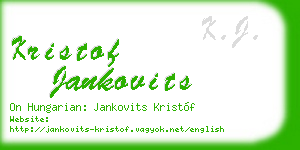 kristof jankovits business card