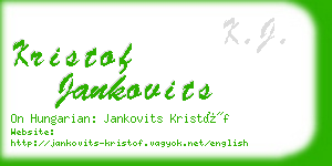 kristof jankovits business card